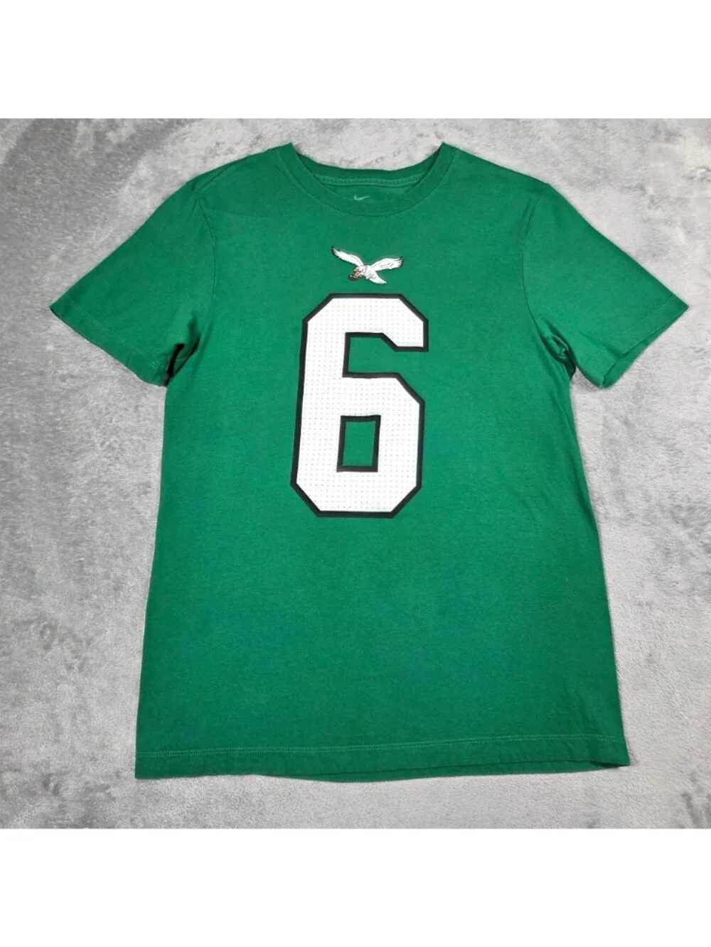 DeVonta Smith Shirt Mens Small Kelly Green Philadelphia Eagles #6 NFL Cotton Tee